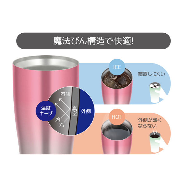 サーモス（THERMOS） 真空断熱タンブラー 600ml ピンクフェード JDE-601C P-FD 1個 - アスクル