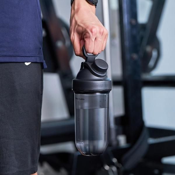 LIV PLUS シェイカーボトル プロテイン ジム 830ml ラウンド ブラック