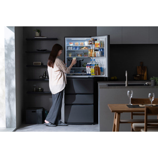 アイリスオーヤマ 冷凍冷蔵庫 371L IRSN-37A-B ブラック 1台（直送品