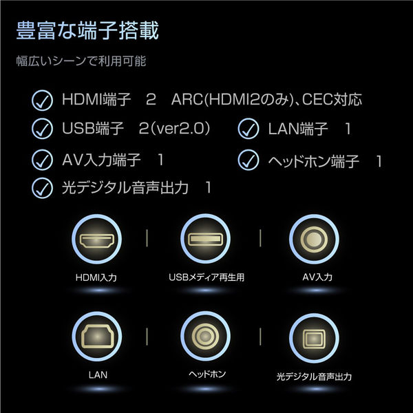24インチワイドフルハイビジョンLEDテレビの詳細｜店頭販促