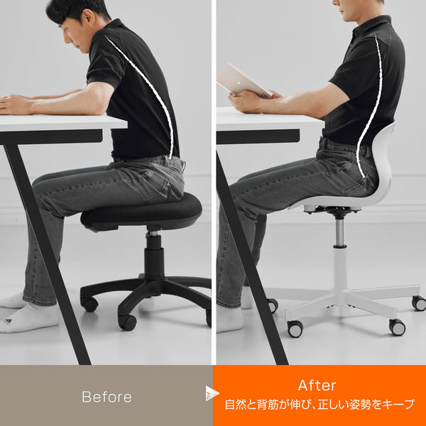 骨盤矯正オフィスチェア ドリームウェア 骨盤サポート オフィスチェア MyComfy ウレタン双輪