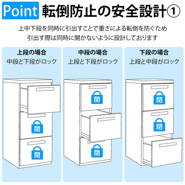 軒先渡し】Y2K ファイリングキャビネット 4段 幅40cm×奥行50cm