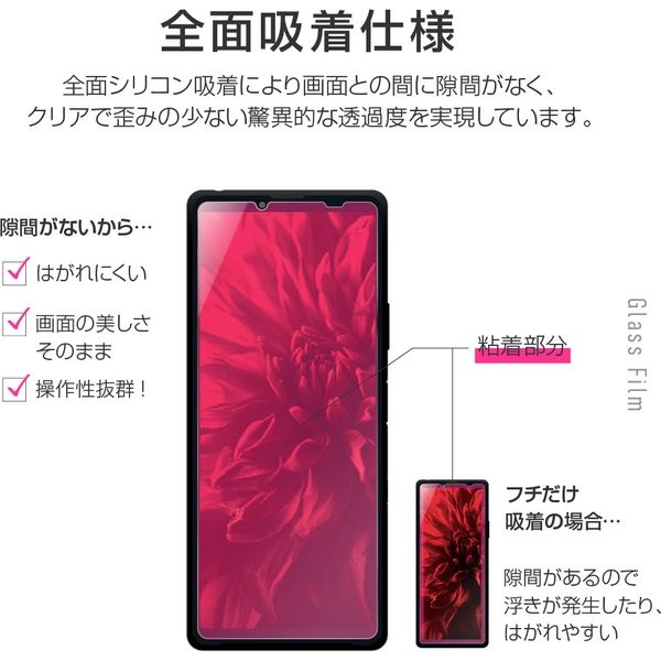 Xperia 10 III セット品 ケース カバー ガラスフィルム 液晶保護フィルム 手帳型ケース 本革風レザーフラップケース（直送品）