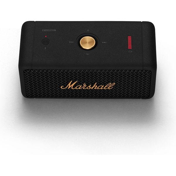 Marshall ワイヤレスポータブル防水スピーカー ブラック&ブラス