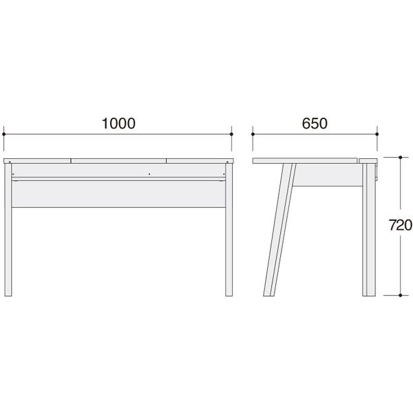 オカムラ ラトリオ デスク1000 幅1000×奥行650×高さ720mm オークライト
