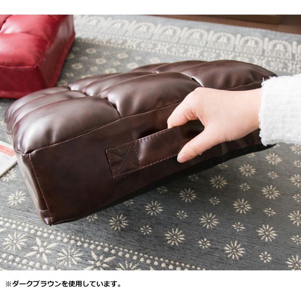 宮武製作所 レザークッション ブラック CN-380_BK 1個 - アスクル