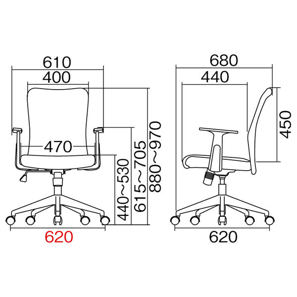 サンワサプライ 肘付きファブリックチェア グリーン SNC-T159AG 1脚 オフィスチェア 背座：布張り 脚幅620、座幅470mm  ホワイトフレーム