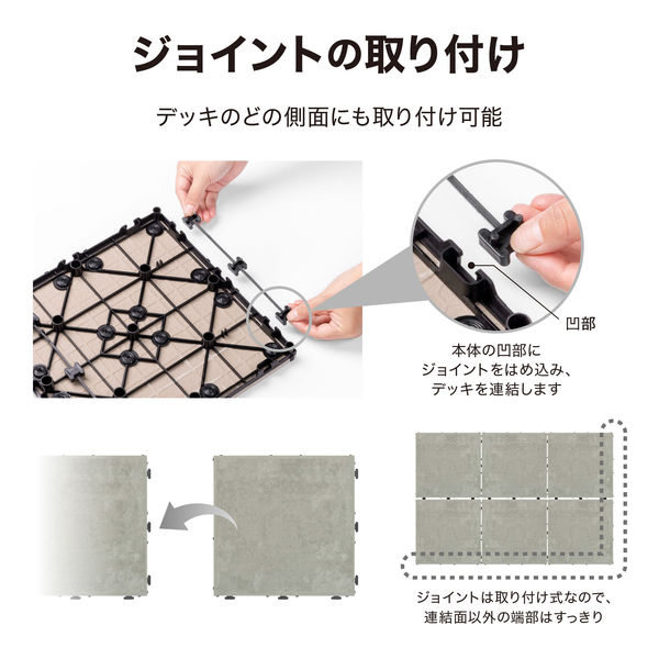 タカショー 敷くだけタイル 磁器 LG 9枚組 JBG-JCLG2/9S 1セット（直送