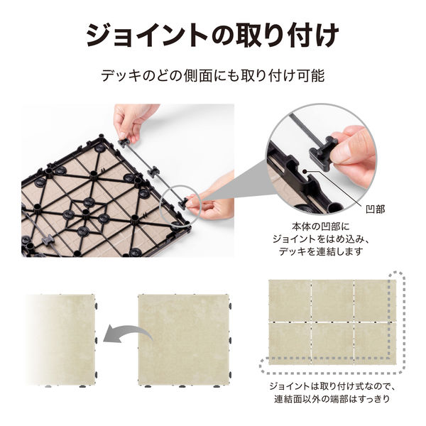 タカショー 敷くだけタイル 磁器 BE 9枚組 JBG-JCBE2/9S 1セット