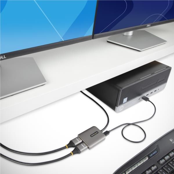 ディスプレイポート HDMI変換アダプタ 2画面 4K60Hz MSTハブ 映像分配