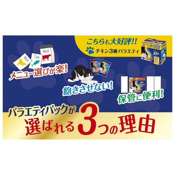 バラエティパック）フィリックス 猫 我慢できない隠し味ゼリー お肉