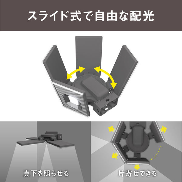 ムサシ 12.5W×4灯 LEDセンサーライト LED-AC4000 1個 - アスクル