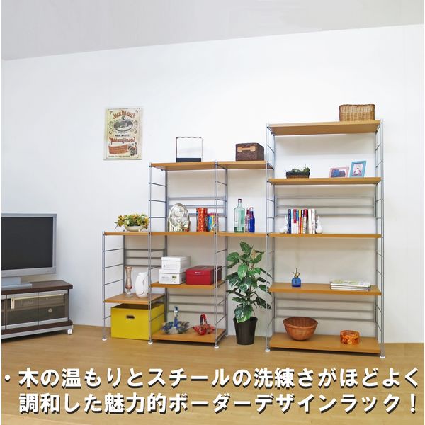 日本住器工業 木棚スチールラック ミドルタイプ 幅630×奥行380×高さ