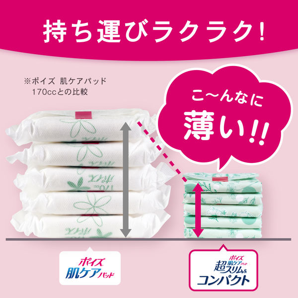 ポイズ 吸水ナプキン 超スリム＆コンパクト ライト 80cc 羽なし