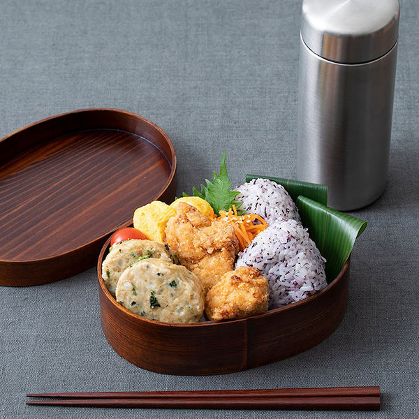 無印良品 木製 漆塗り弁当箱 約幅18×奥行12.5×高さ5.5cm 良品