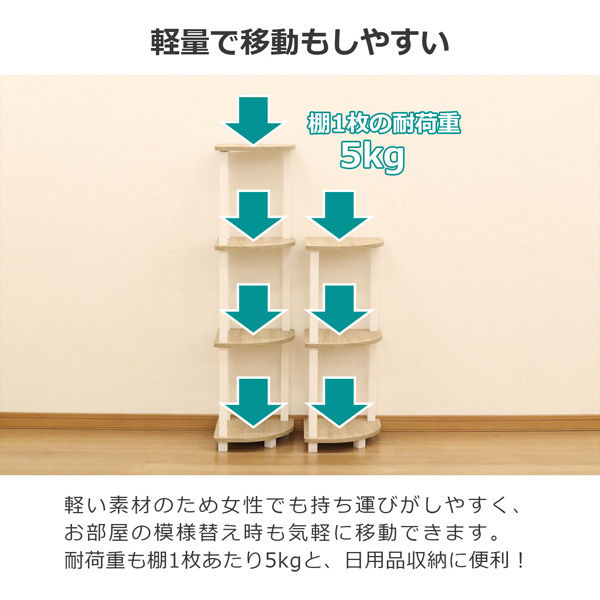 エイ・アイ・エス Nクイックイージーコーナー4段 NQ-CN4 NA 1台 - アスクル