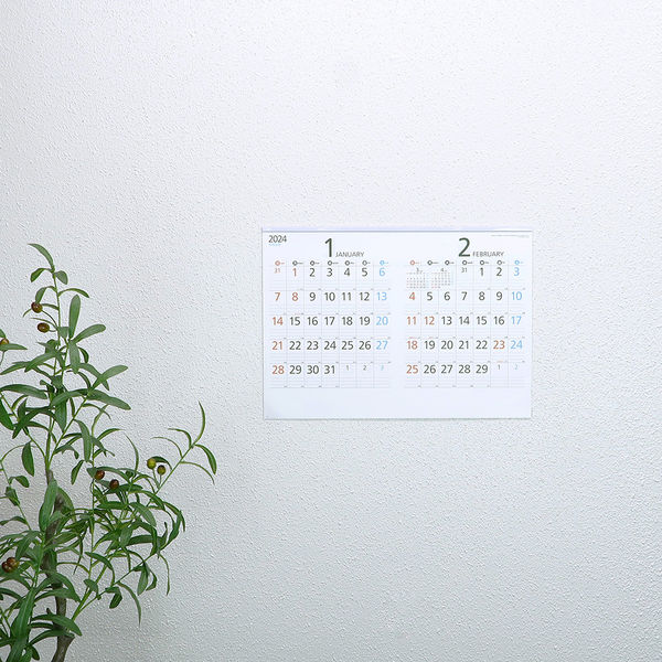 カラー2ヶ月メモ 15ヶ月 2024 Calendar 壁掛けカレンダー2024年 ...