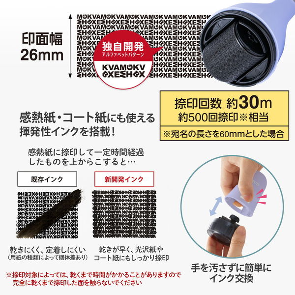 プラス 個人情報保護スタンプ ローラーケシポン 箱用オープナー