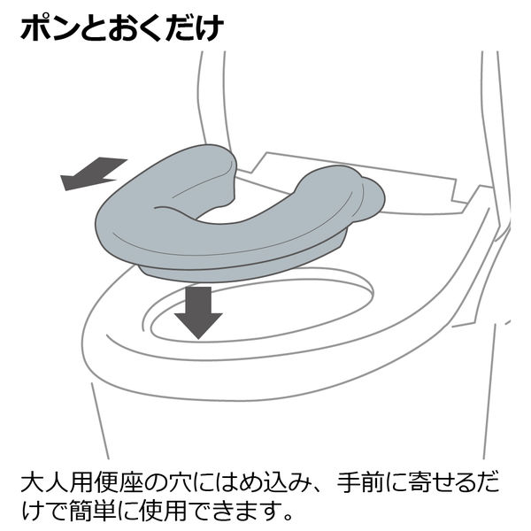 1歳6ヵ月頃から】ソフト補助便座K 1グレー 1個 リッチェル 抗菌