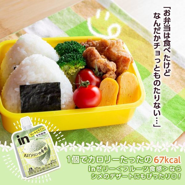 森永　inゼリー　フルーツ食感【メロン】2ケース72個入り　冷しておいしいオヤツ まるでメロンのような食感とジューシーな果汁感頑張る女性を応援