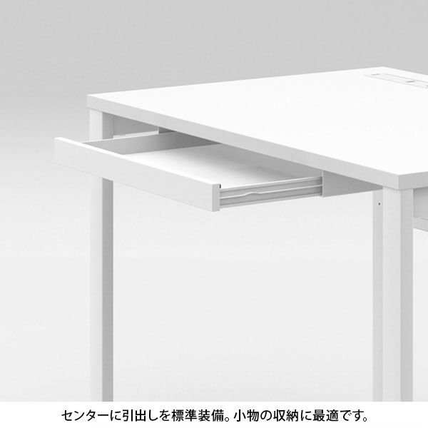 オカムラ ジャスタス片面フリーアドレスデスク 引出付 幅2400×奥行600×高さ720mm ブラック／ナチュラルオーク 1台4梱包 オリジナル -  アスクル