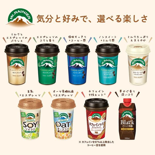 森永乳業 マウントレーニア カフェラッテノンシュガー 1ケース （10本入）（直送品） アスクル