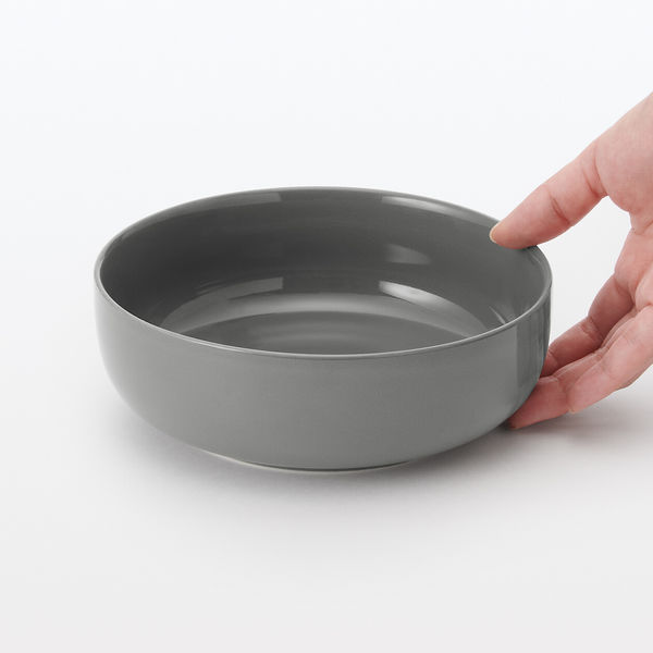 無印良品 日常の器 ボウル 中 グレー 約直径16.5cm 良品計画 - アスクル 