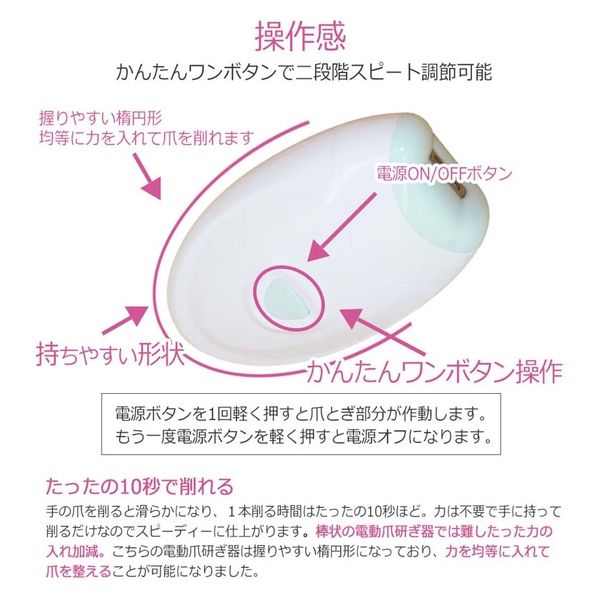 ベストアンサー 電動ネイルケア 電動爪切り器 life-071 1台（直送品