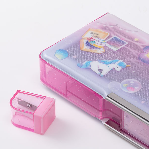 カミオジャパン コンパクト両面ペンケース CLEAR TEA TIME 1個
