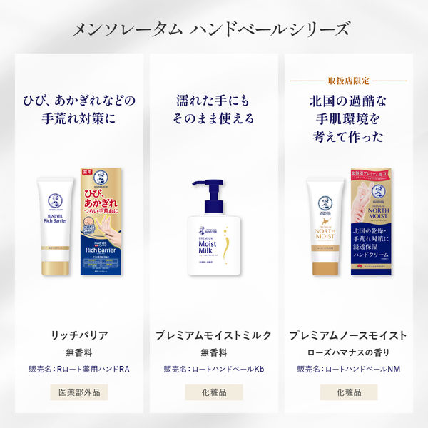 薬用ハンドベール しっとりなめらかクリーム チューブ ロート製薬