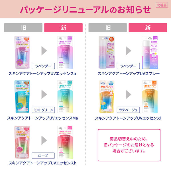 スキンアクア トーンアップUVエッセンス ローズ SPF50+・PA++++ 80g