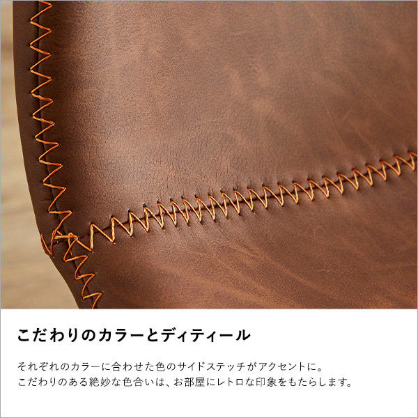 [新品]ヴィンテージレザー調 スクエアチェア SETH 椅子　2脚 ヴィンテージレザー調 スクエアチェア 2脚セット【SETH】 SH-24