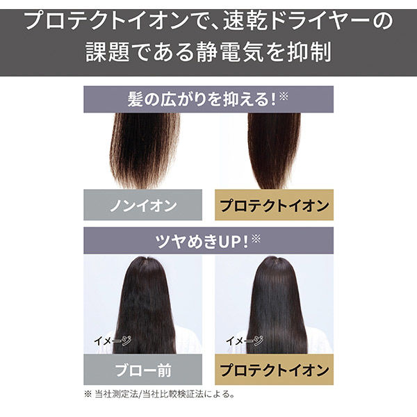 ヘアドライヤー プロテクトイオン 折りたたみ 大風量 ハイパワー