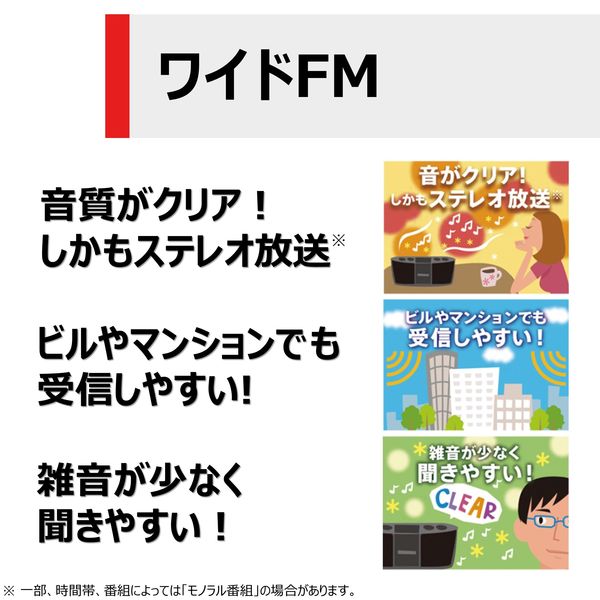 東芝 ワイドFM/AMラジオ（ホワイト）TOSHIBA TY-RHR1-W