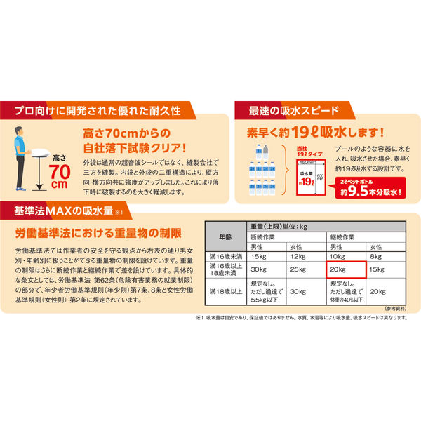 第一衛材 防災人 水たまり吸水シートBLOCK20 10枚 650854 1箱(5袋入