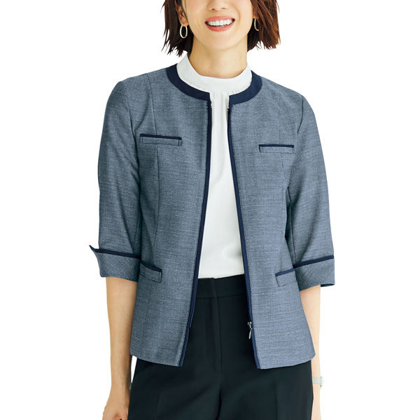 カーシーカシマ FEM COOL TWEED ライトジャケット ネイビー 15号