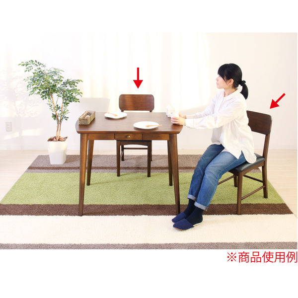 【軒先渡し】ヤマソロ ロージー ダイニングチェア ブラウン 1脚（直送品） ヤマソロ ブラウン オイルステイン風仕上げ ラッカー塗装