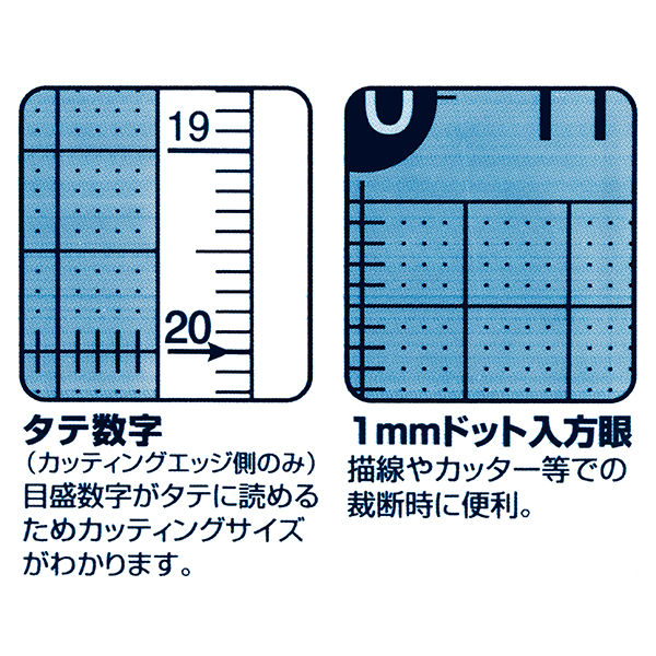 レイメイ藤井 すべらないカッティング定規 50cm ACJ1000 1個 - アスクル