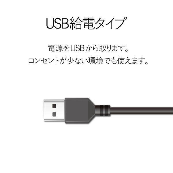 エレコム コンパクトスピーカー/4W/USB電源/ブラック MS-P08UBK 1個 - アスクル