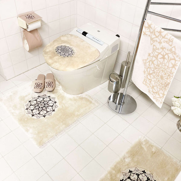 センコー M+home ミーナ ロングトイレマット 約95×65cm グレー