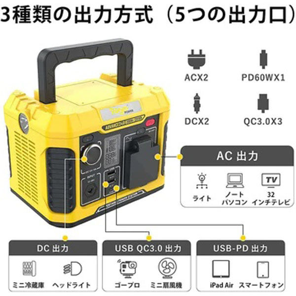 TogoPower ポータブル電源240ｗタイプ ADVANCE 240 1台（直送品 