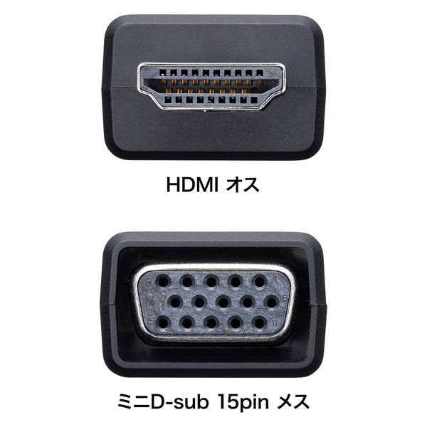 サンワサプライ HDMI-VGA変換アダプタ（オーディオ出力付き） AD-HD25VGA 1個