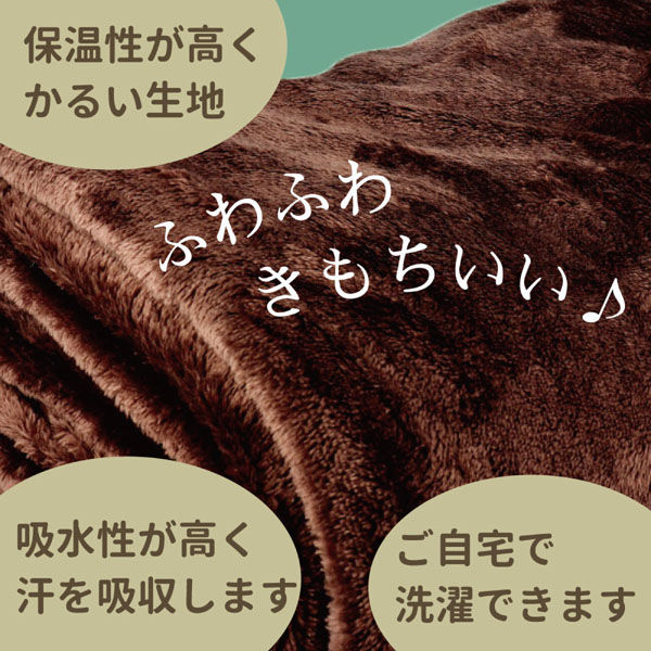 iiもの本舗 ふわふわマイクロファイバーひざ掛け 70×100cm ブラウン 4589596693811 1枚入×4セット（直送品）