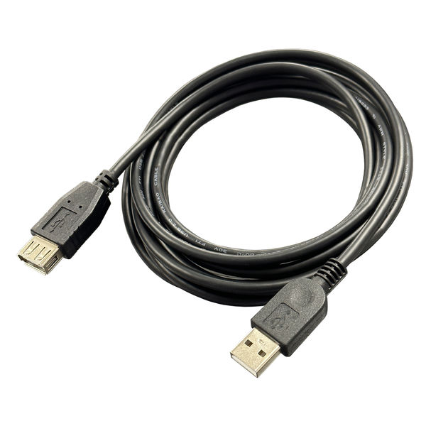 USB-A延長ケーブル 3m USB2.0 VV-USB030AA-B 1本 vodaview - アスクル