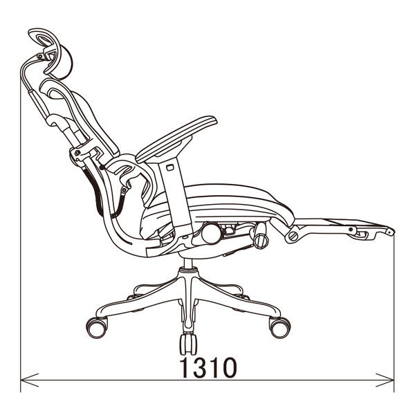 【軒先渡し】 エルゴヒューマン プロ オットマン内蔵 背メッシュ座モールドクッション ブラック×グレー EHP-CPL 1脚（直送品）