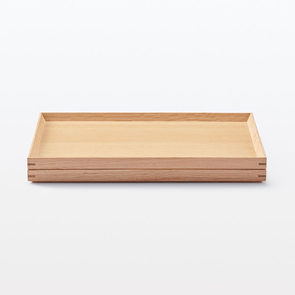 無印良品 木製 角型トレー 約幅35×奥行26×高さ2cm 2個 良品計画 無印良品 木製 角型トレー 約幅35×奥行26×高さ2cm 2個 良品計画