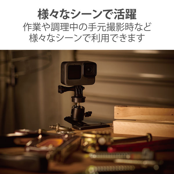 GoPro用 アクセサリー クリップマウント 簡単固定 クランプ式 360度