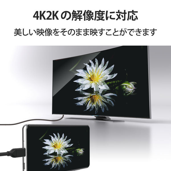 変換ケーブル USB Type-C to HDMI 1m ミラーリング対応 ブラック MPA