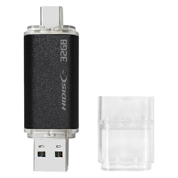 磁気研究所 USB3.2 Gen2 Type-Cメモリ-Type-Aコネクタ両用 32GB HDUF136C32G3C 1個