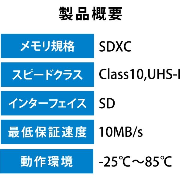 SDカード SDXC 64GB Class10 UHS-I ドライブレコーダー対応 MF